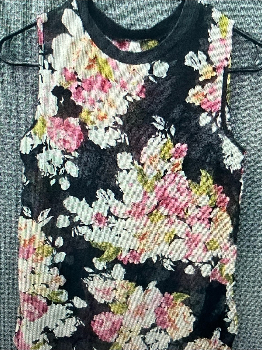 Live 4 Truth Floral Tank Top in Black, Pink & White